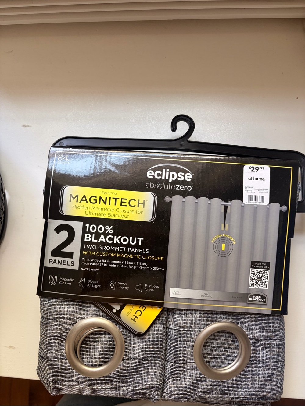 Eclipse Magnitech 100% Blackout Curtain Panels - Gray